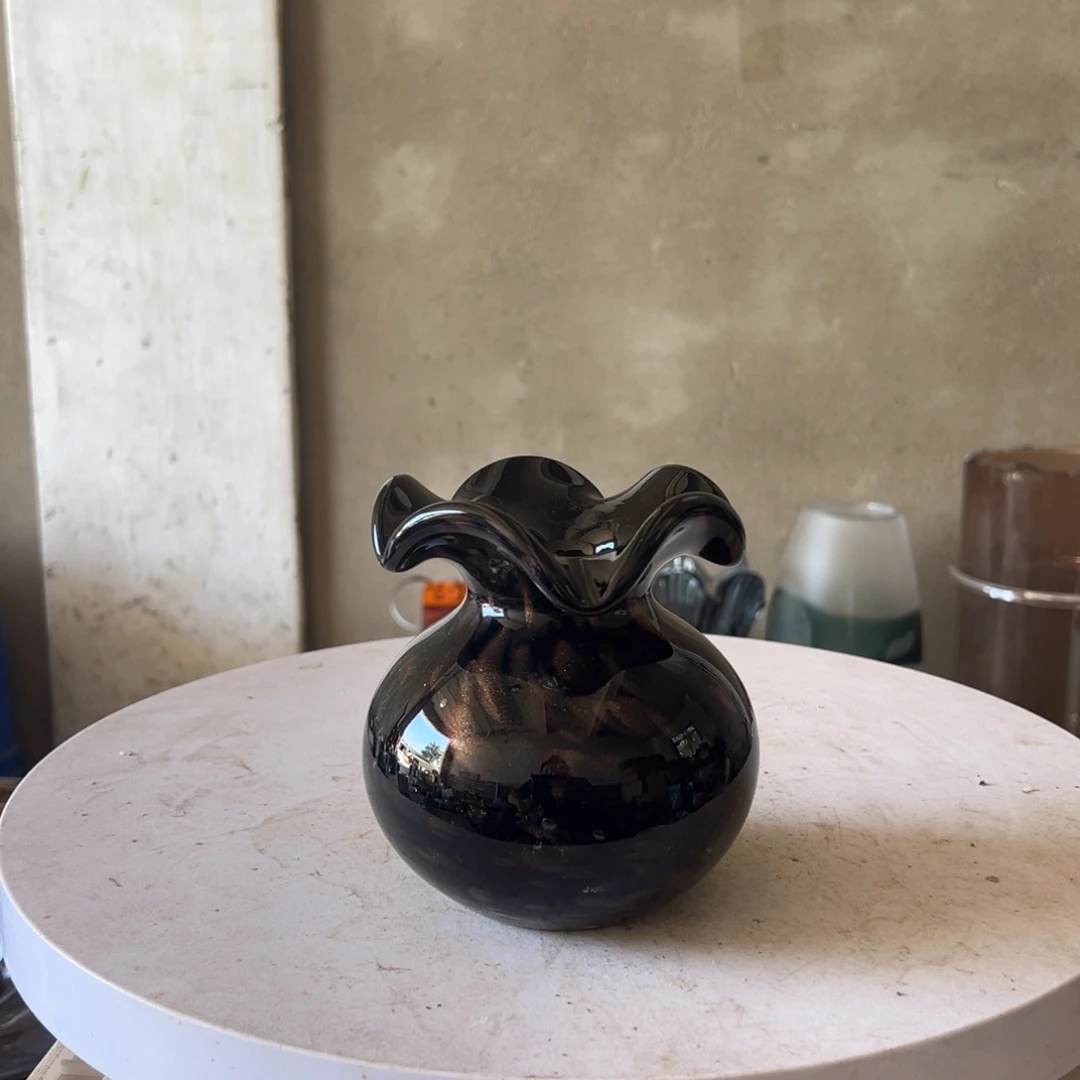 弘扬琉璃花器微瑕高度14