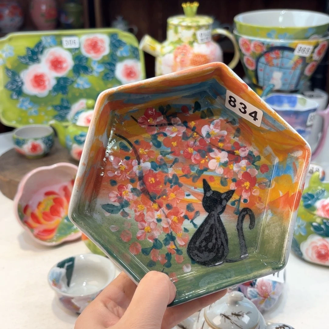 景德镇手绘高温釉下彩陶瓷茶具