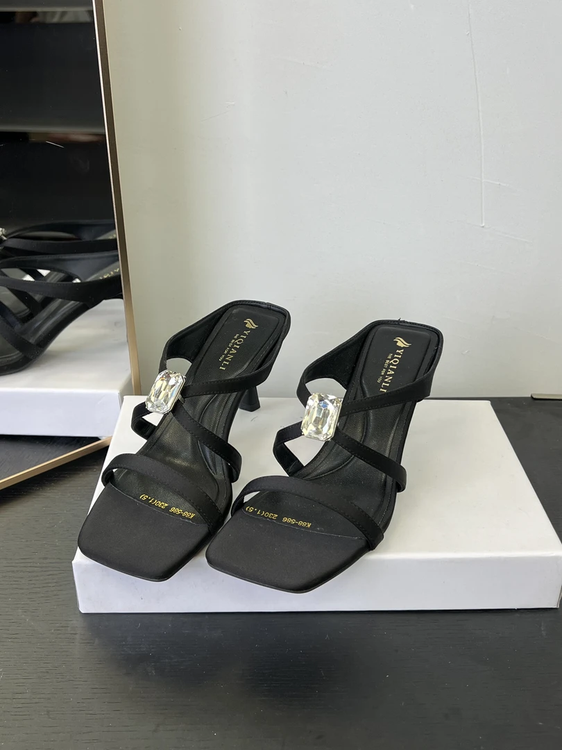 （4厘米）88-586黑色细跟高跟鞋时尚舒适