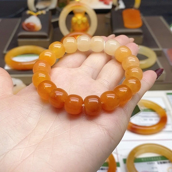 石英质玉（黄龙玉）未镶嵌手串