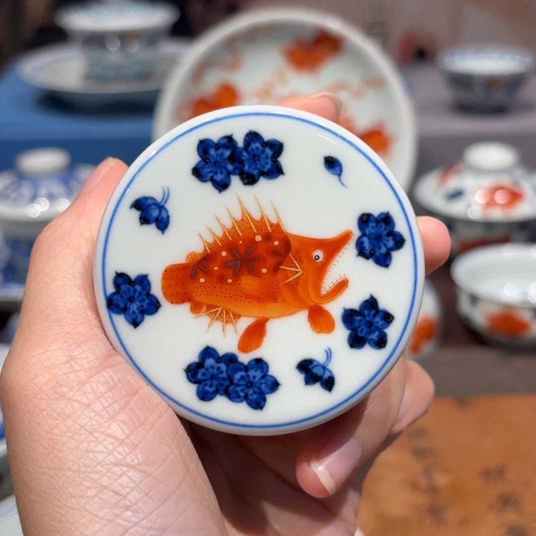 半***烟景德镇纯手工手绘