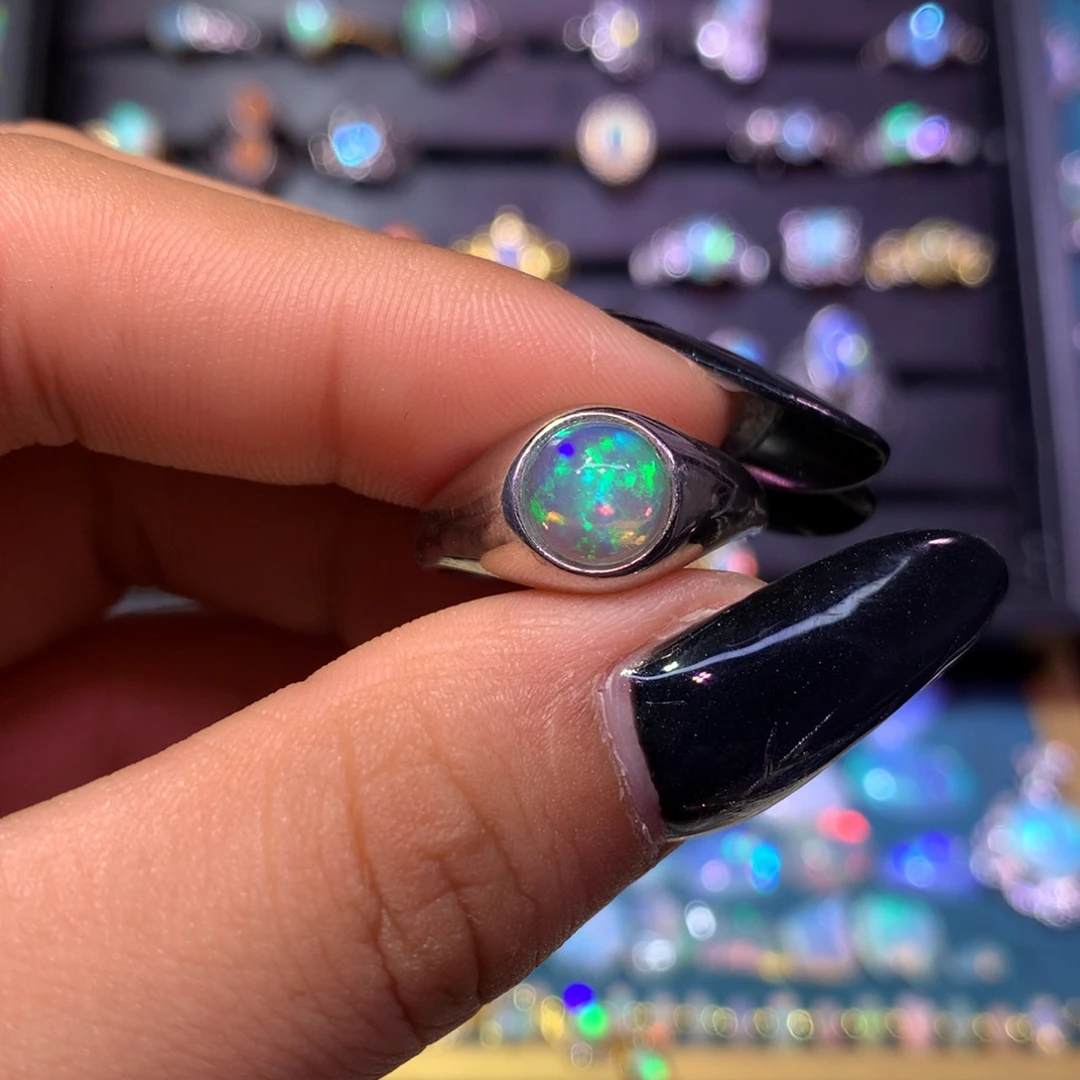 欧泊银S925镶嵌戒指款