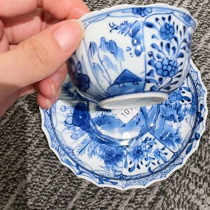 悟***·杯碟套杯一套青花