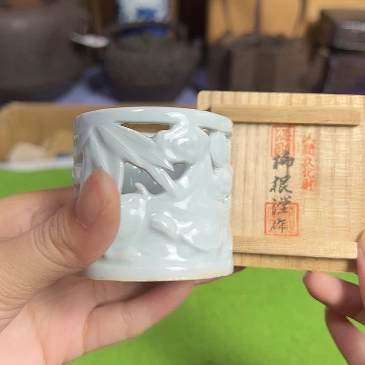 那***彩精美小瓷器杂项孤品