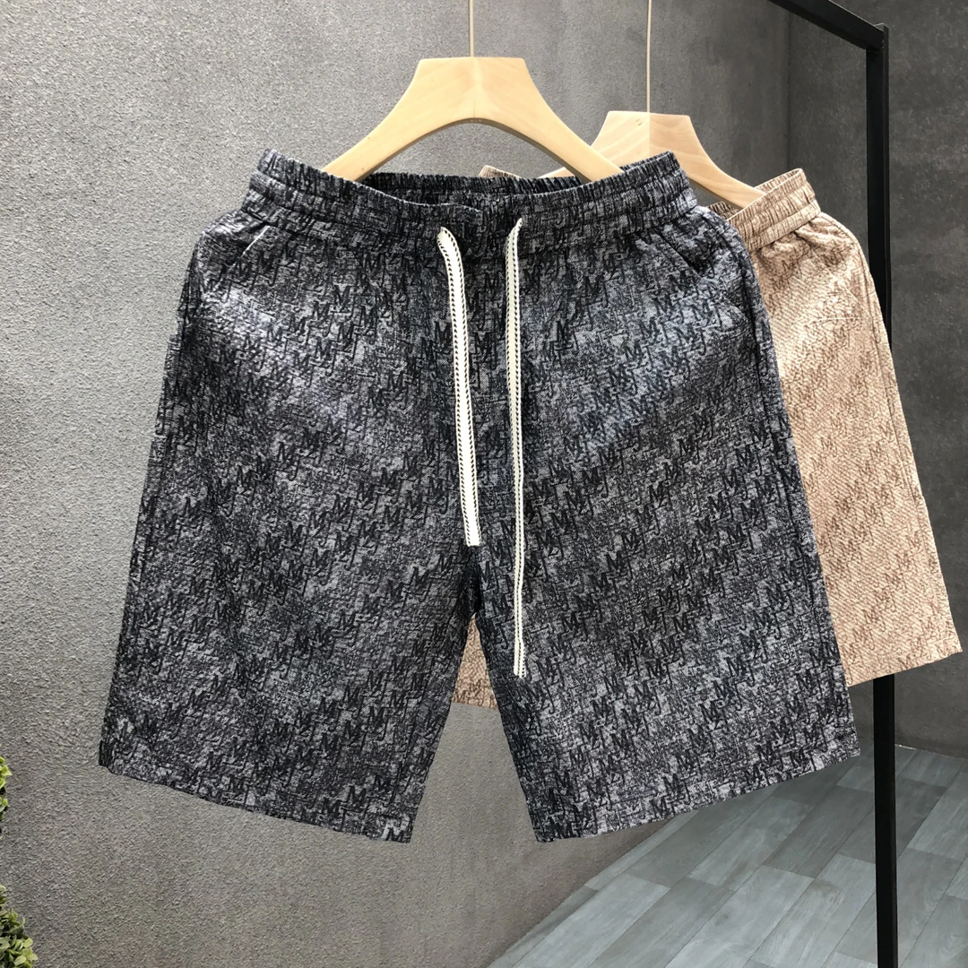 老钱风休闲暗花纹薄款短裤男外穿五分裤2025夏季新款男士大裤衩子