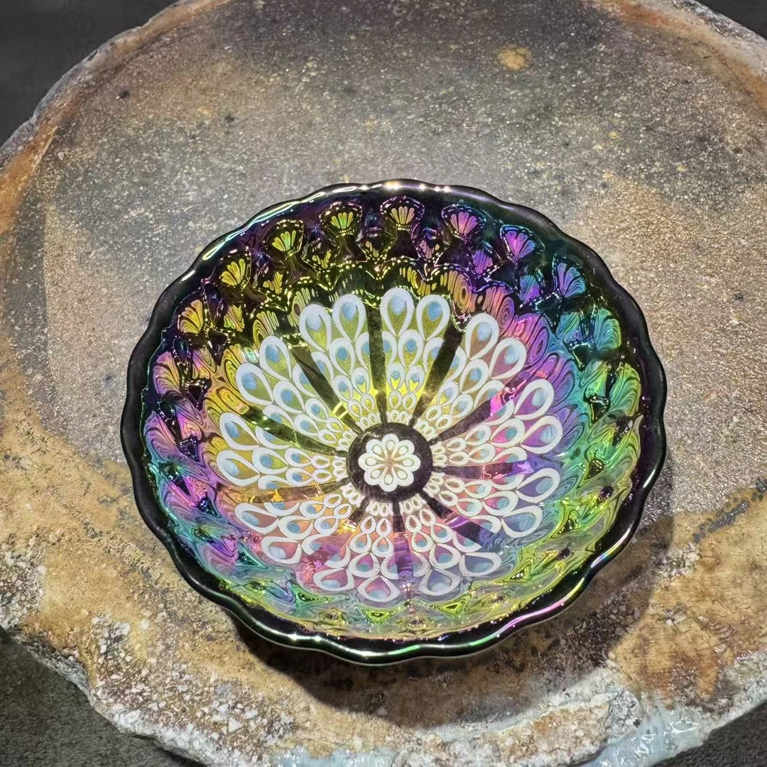 茶器茶杯  七彩梦幻  雀羽杯