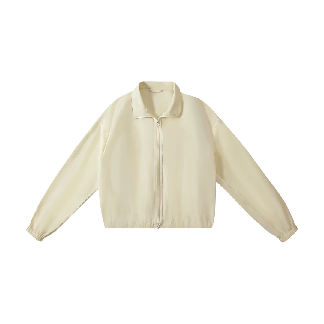 【浅黄逸彩】春季新款纯色休闲短款气质时尚外套女宽松百搭F25C3062