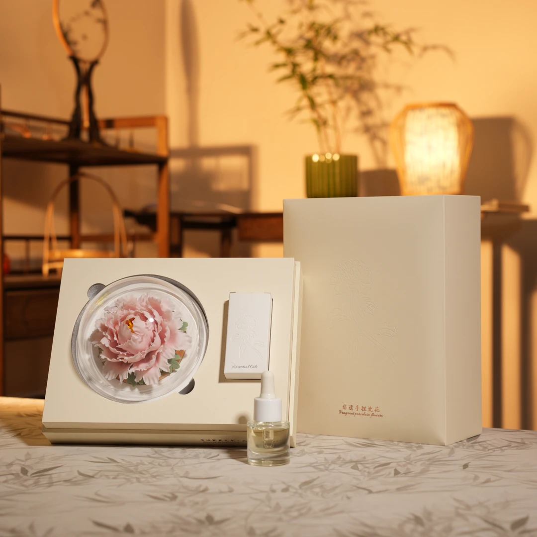 [非遗礼] 德化非遗手工捏制瓷花摆件 香薰摆件  送女生礼物