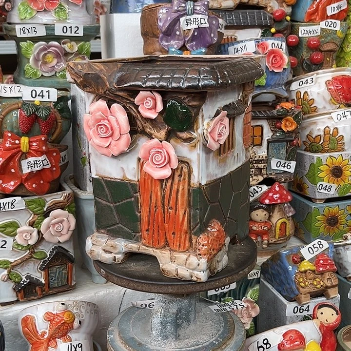 紫砂花盆粗陶材质多肉花盆