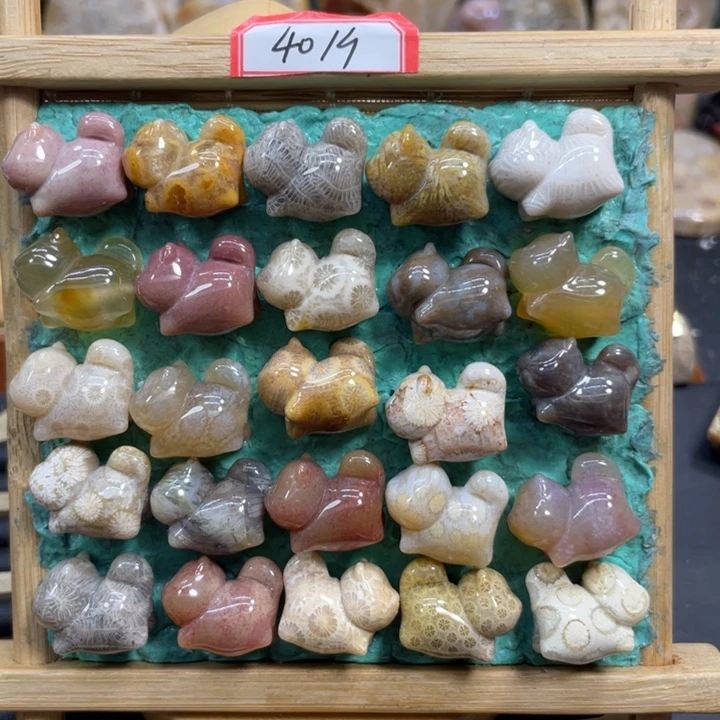 硅化玉未镶嵌颈饰猫猫40米1个