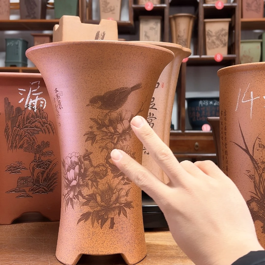 行***下花盆紫砂周之夏精品紫砂花盆