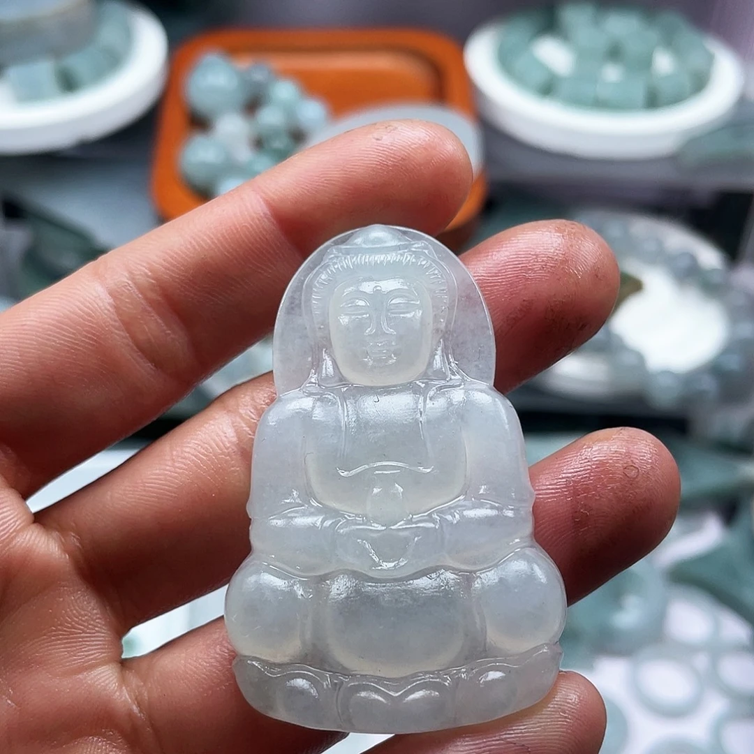 定制翡翠未镶嵌冰胶大观音