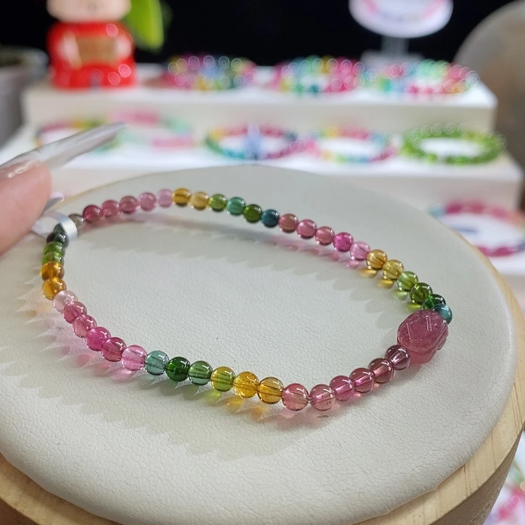 未镶嵌手链碧玺色标