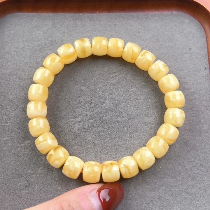 蜜蜡裸石未镶嵌9.5mm手串