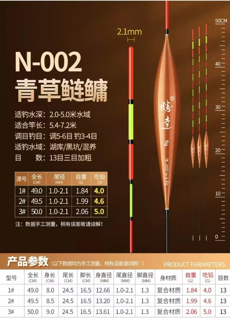 醒目高亮尾   胜达版精作浮漂