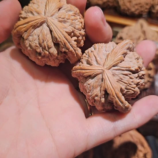 文玩核桃吊坠43精修工艺三楞
