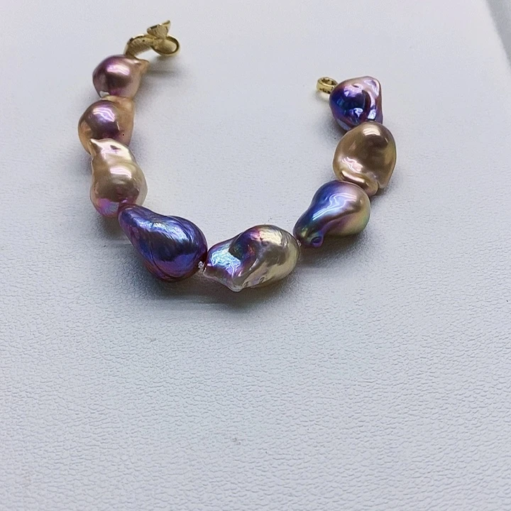 银S925镶嵌淡水珍珠耳饰周****）