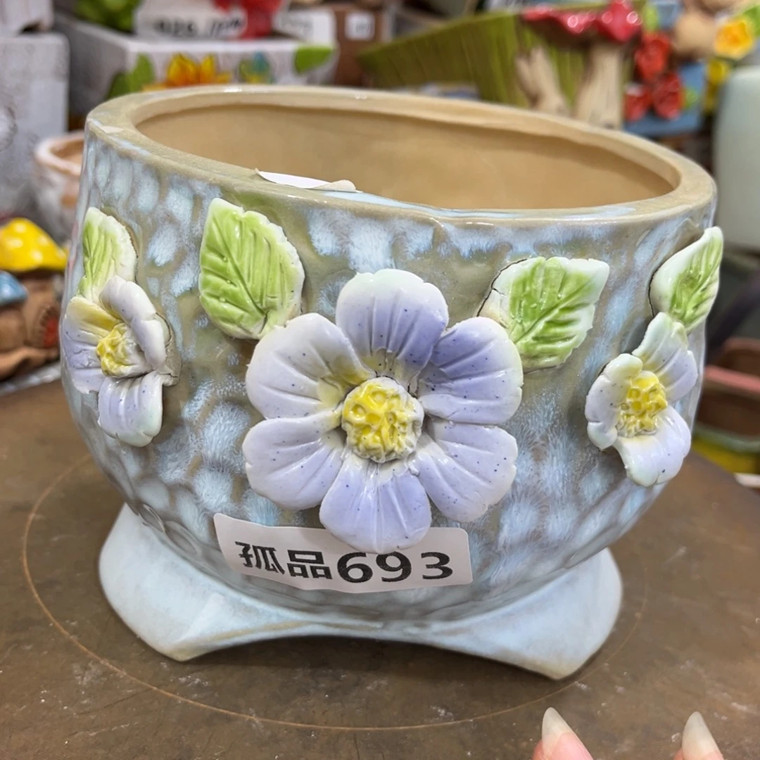 粗陶多肉花盆花盆孤品693