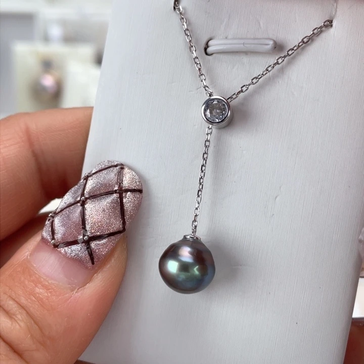 海水珍珠颈饰银S925镶嵌