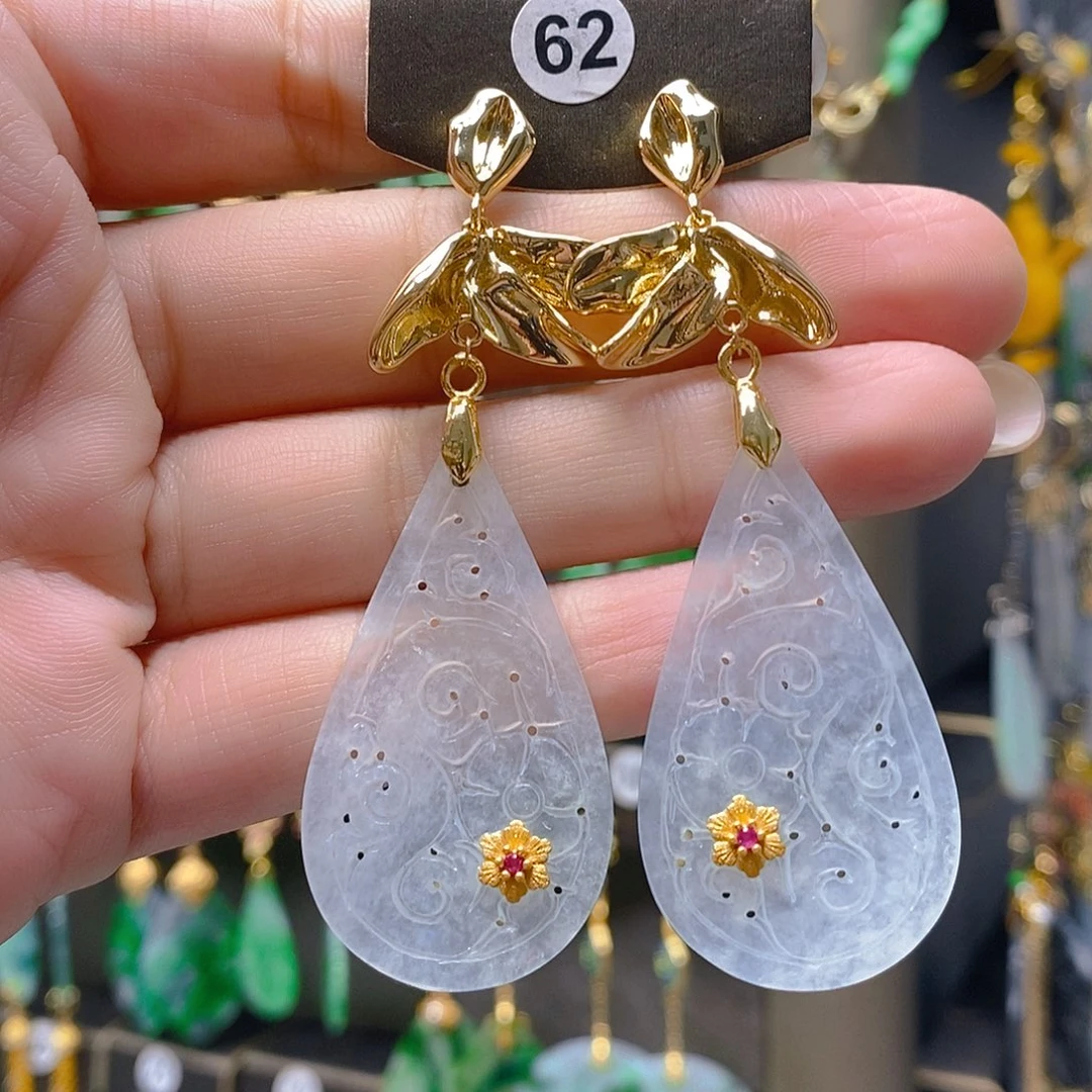 未镶嵌翡翠耳饰翡翠