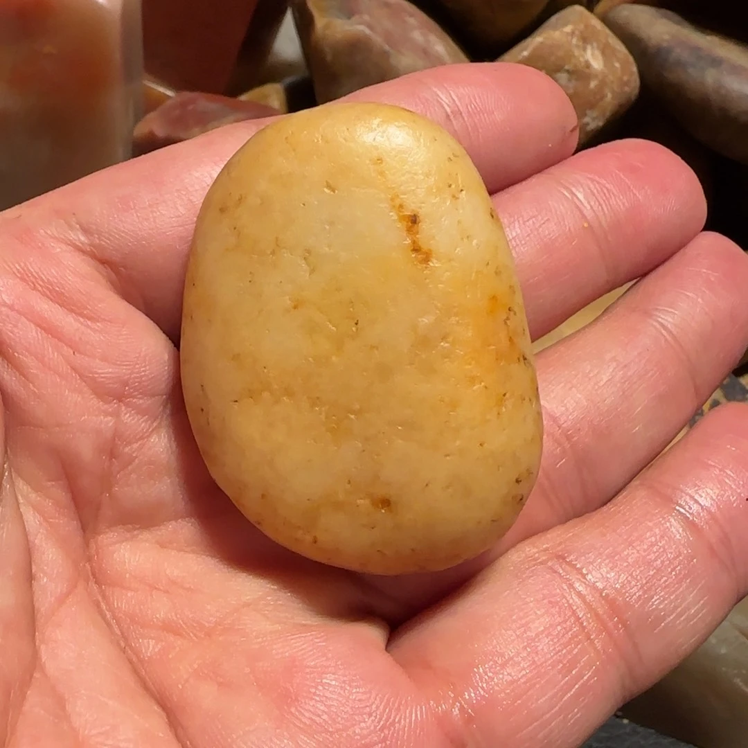 老挝石田黄原石，