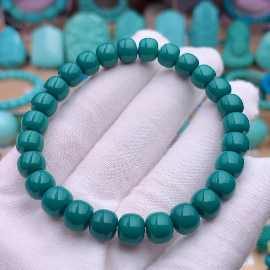 未镶嵌绿松石珠宝奇石8mm