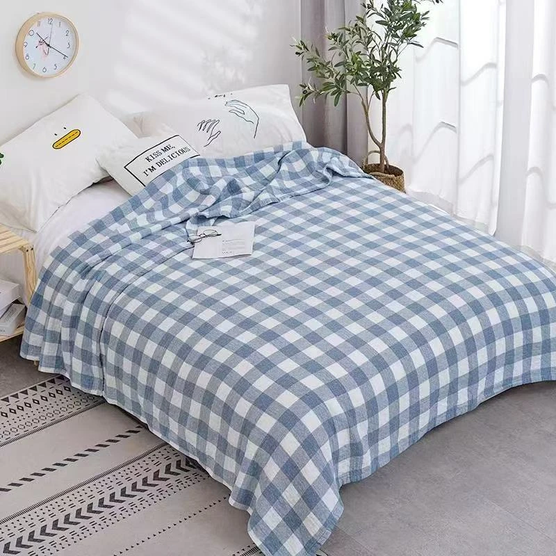 150*200纯棉纱布盖毯亲肤柔软透气可机洗