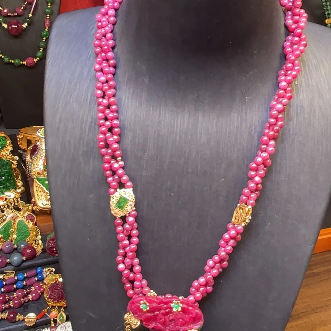 红宝石未镶嵌颈饰