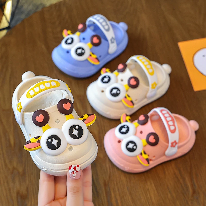 夏季软底防滑卡通洞洞鞋凉拖鞋小童小孩外穿居家沙滩厚底女童男童