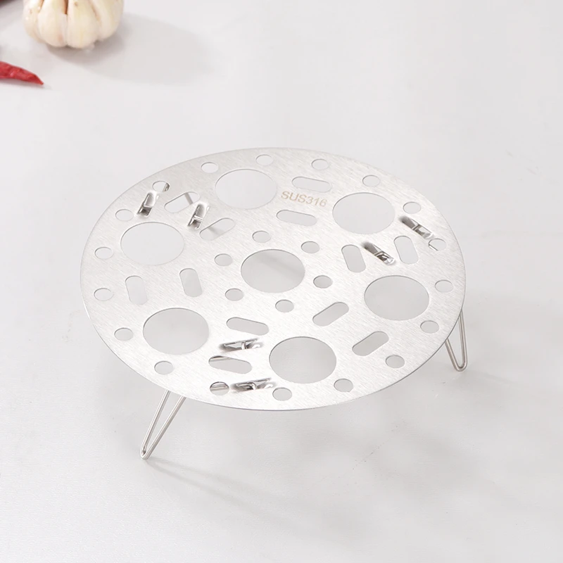 316L不锈钢蒸架家用蒸蛋架多功能隔水蒸菜架子高矮脚锅架蒸笼篦子