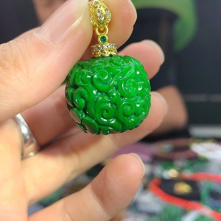 翡翠银S925镶嵌颈饰