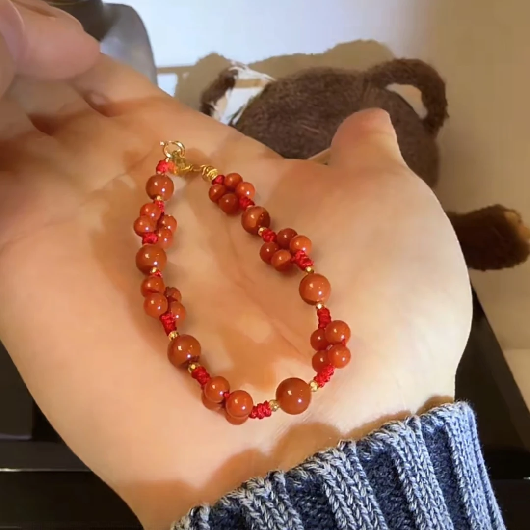 壹屿珠宝   122150  18k金配件南红玛瑙典藏级手串