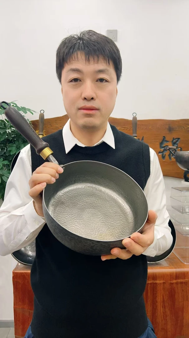 【手工大肚深煎锅】章丘手工锻打铁锅 纯手工 加深煎锅牛排锅炒锅