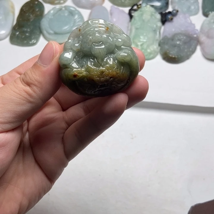 翡翠未镶嵌颈饰财爷24