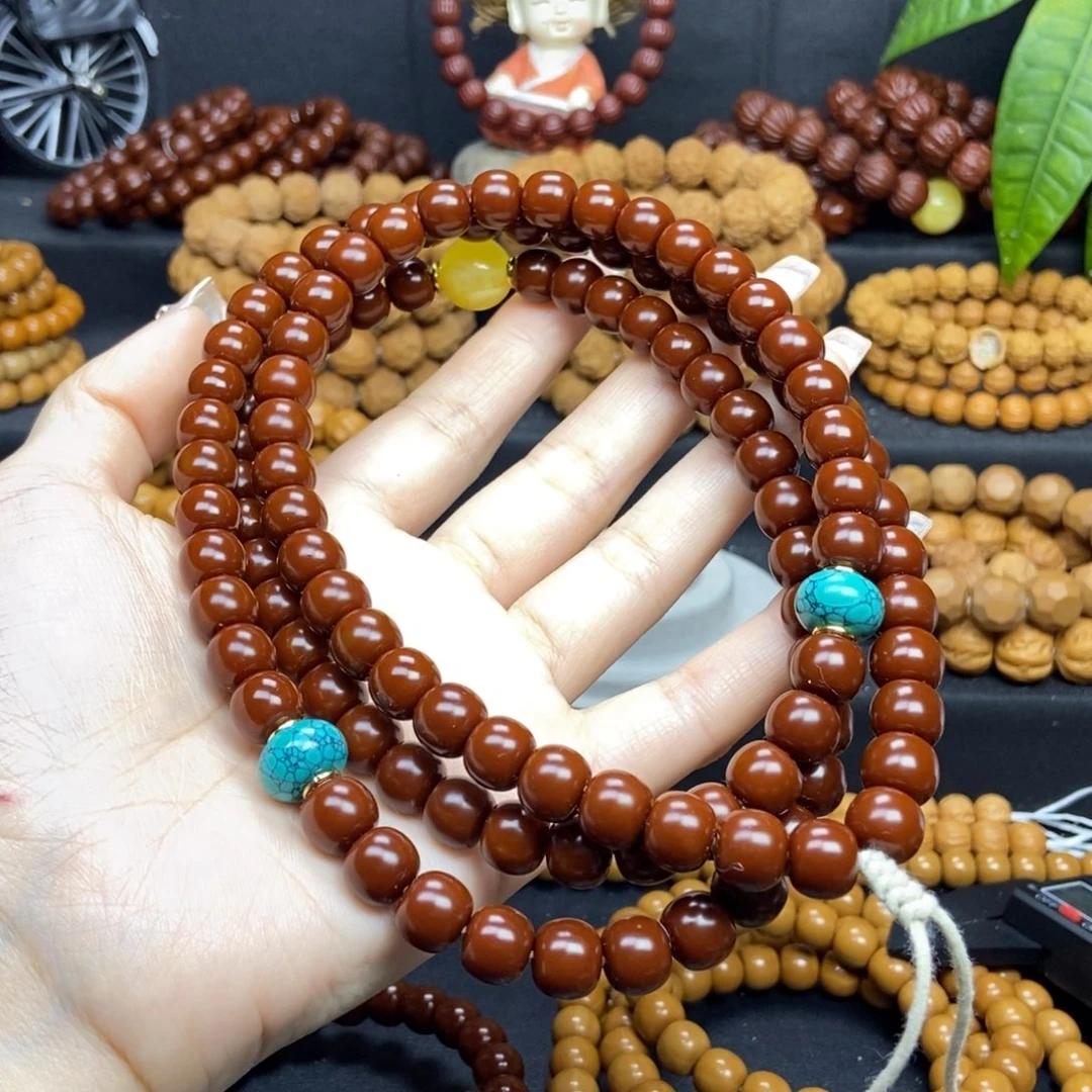 猴头核桃手串小*玉化老型脖挂