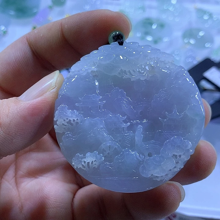翡翠未镶嵌颈饰天然翡翠A货吊坠