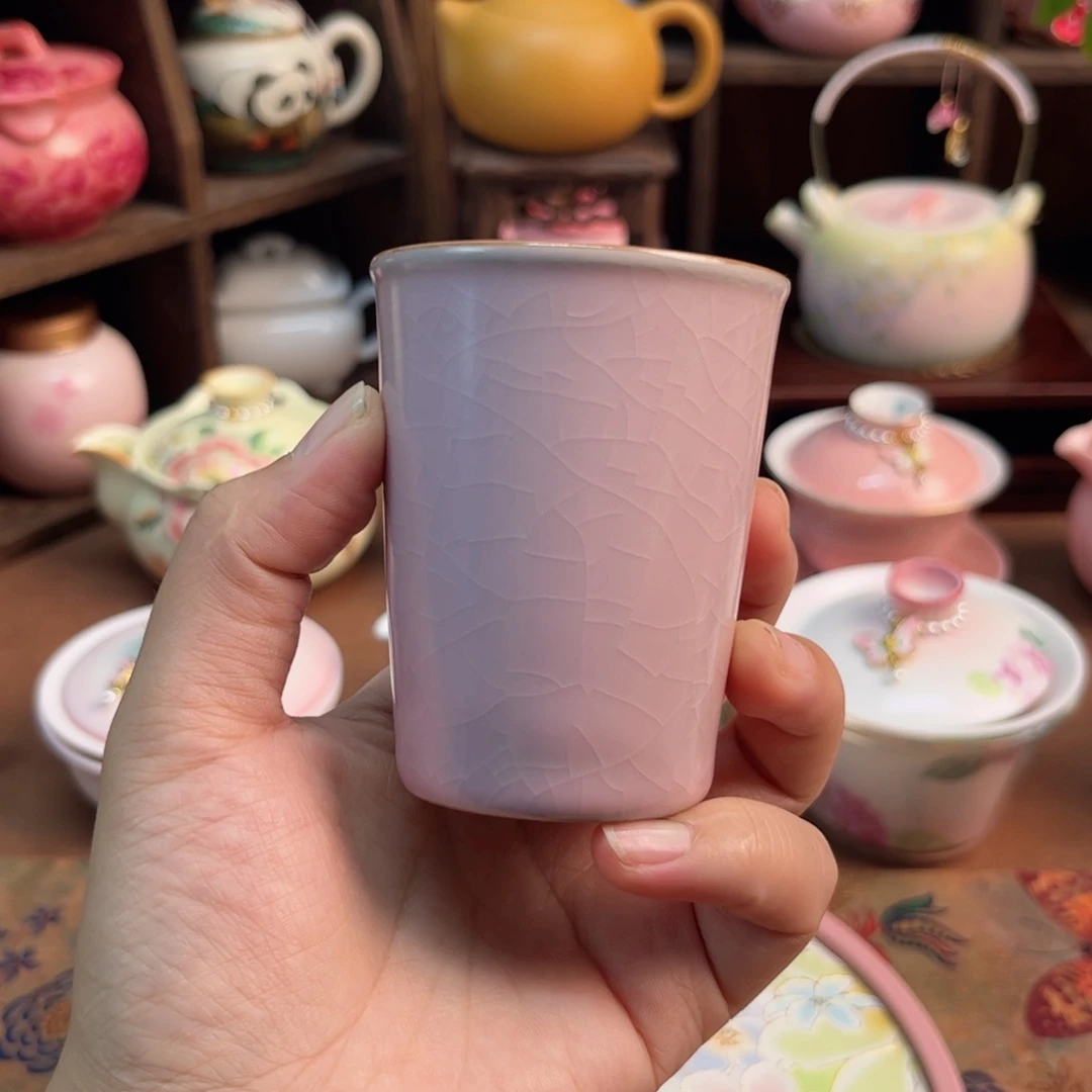瓷粉汝可乐杯120ml