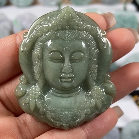 翡翠颈饰未镶嵌观音福利