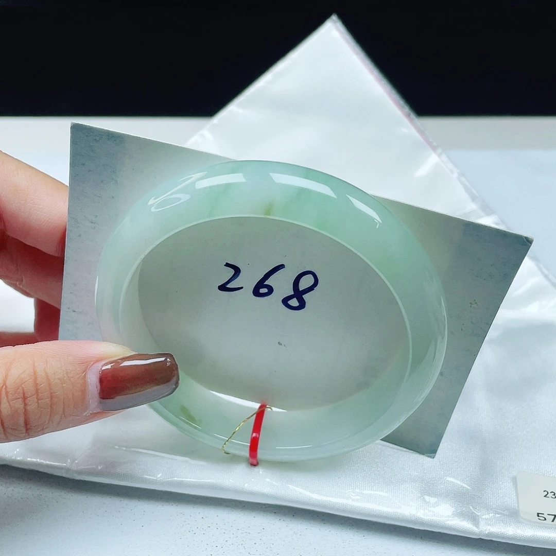 翡翠未镶嵌手镯 正圈57+