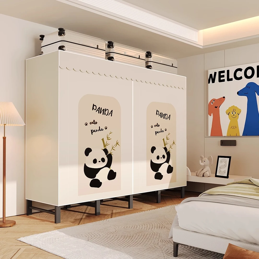 柜人乐衣柜简易衣柜免安装可折叠衣柜出租房单人收纳柜加厚储物柜