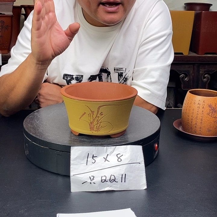 紫砂花盆货号一只QQ11