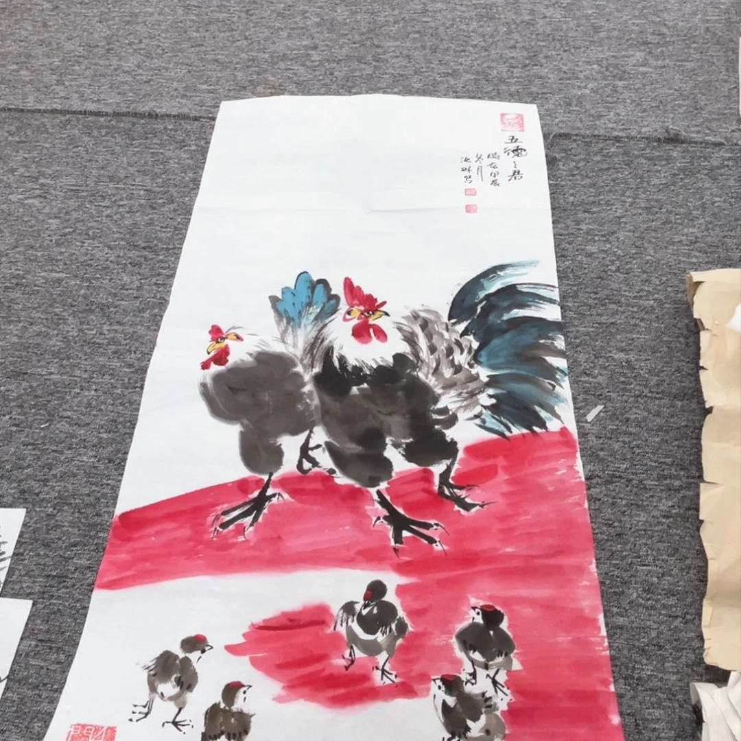 国画沈琳老师三尺绘画作品