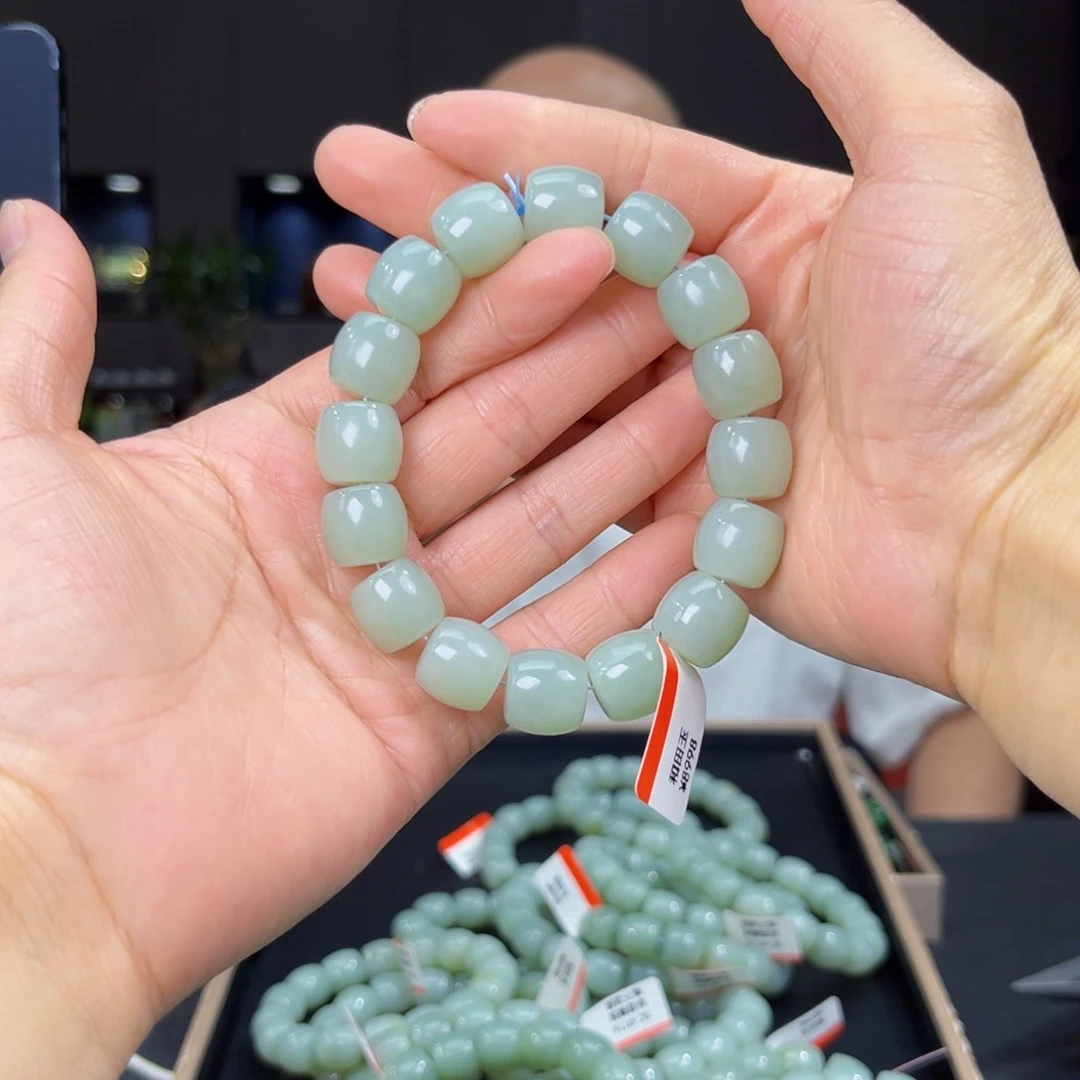 手串未镶嵌和田玉纯天然和田玉新疆且末天空蓝料14