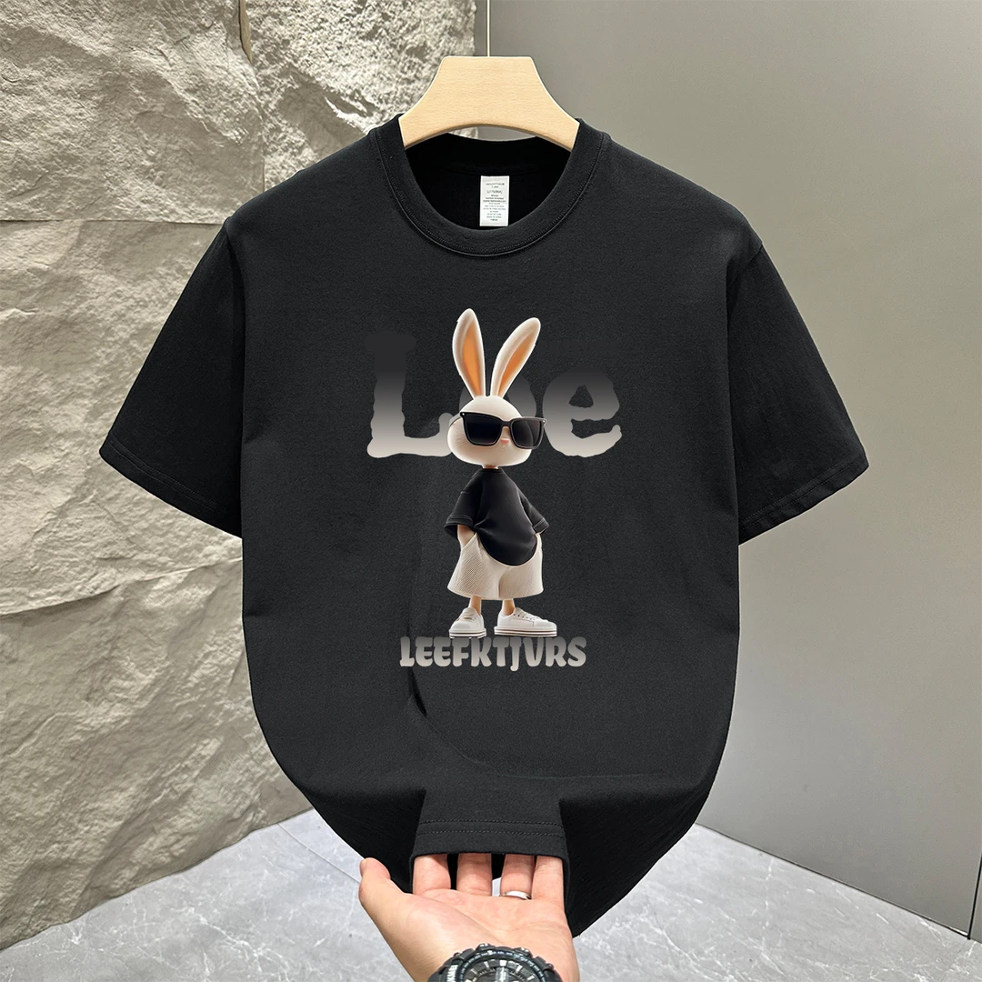 夏季2025新款美式潮牌短袖T恤男款休闲百搭时尚男士纯棉上衣半袖