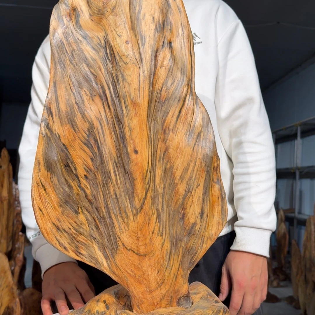 中***原木佳友琥珀木摆件52