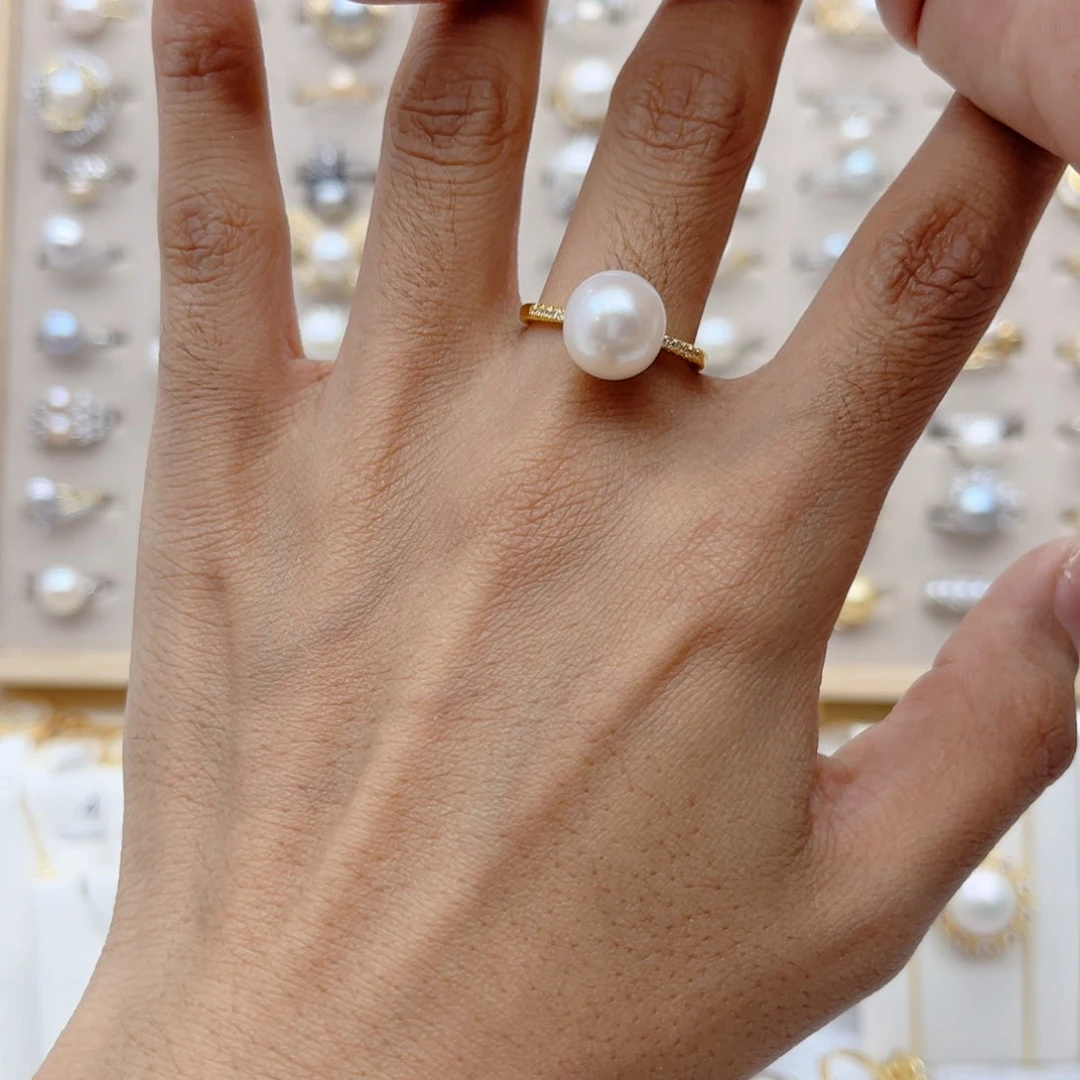 莹***g戒指合金淡水珍珠