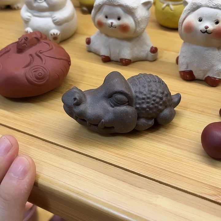 紫砂茶宠紫砂鳄鱼茶宠摆件
