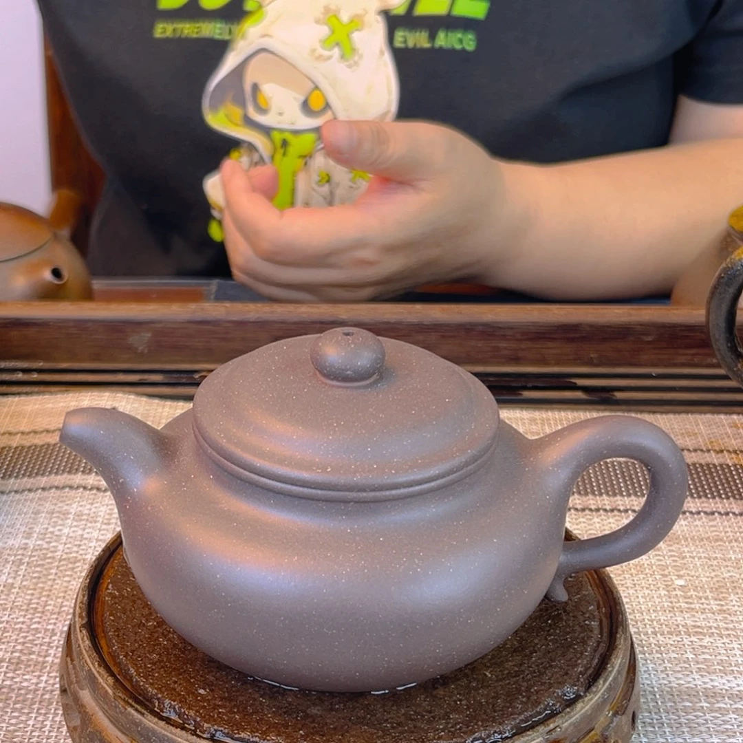 孤***鸦茶壶紫砂大水谭天青