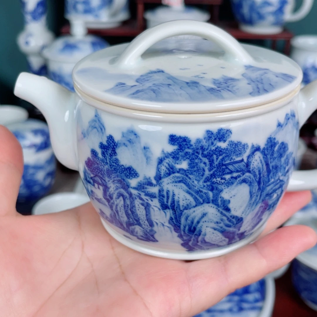 手工手绘青花，青花