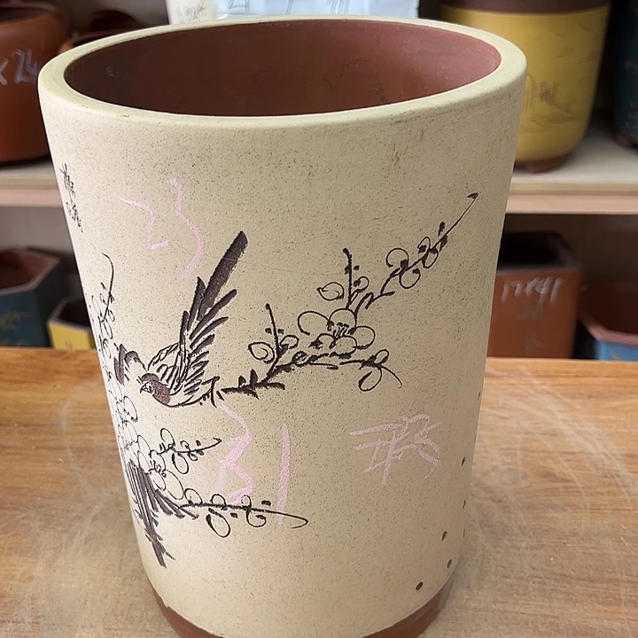 紫砂花盆，透气花盆